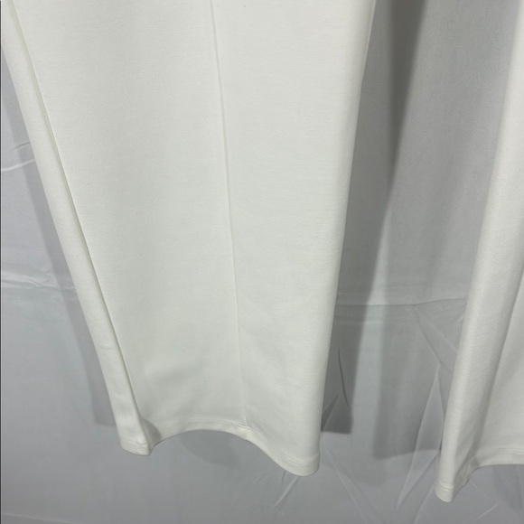 Nylon White High-Waisted Wide-Leg Trousers Size Medium - Picture 4 of 9